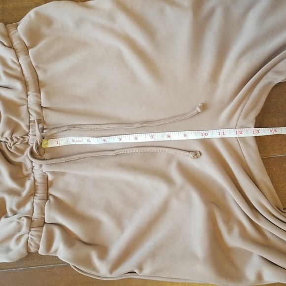 Hem And Thread Cappuccino Short Sleeve Skinnny Leg Sweater Jumpsuit - Picture 10 of 13